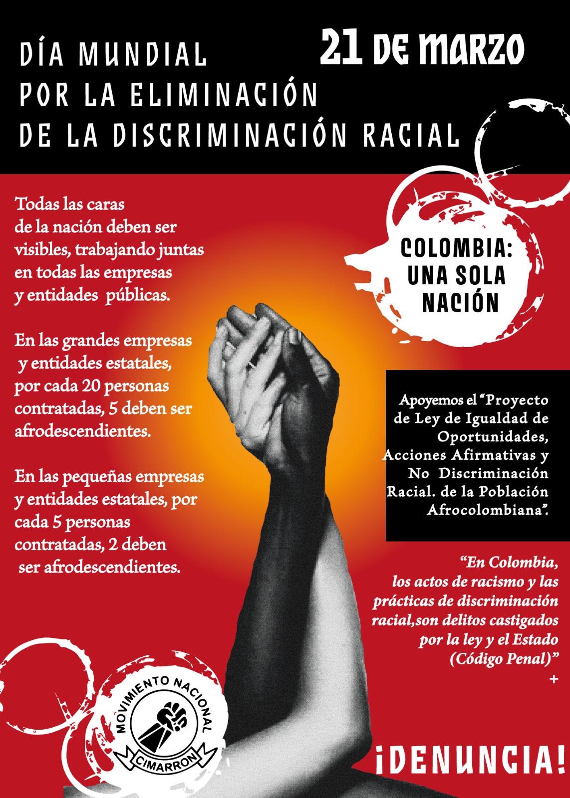 21 de Marzo Día Mundial por Eliminación de la Discriminación Racial